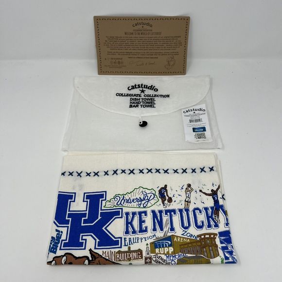 catstudio University Kentucky UK Wildcats Dish Bar Towel Embroidered Collegiate - Picture 1 of 4